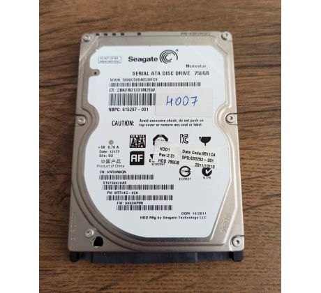 2.5" 750GB Seagate Momentus