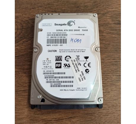 2.5" 750GB Seagate Momentus H011