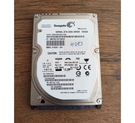 2.5" 750GB Seagate Momentus H013