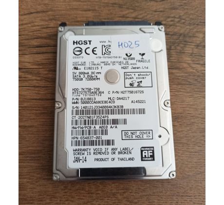 2.5" 750GB HGST 7K750-750