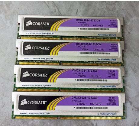 DDR3 4GB /4x 1GB/ 1333MHz Corsair XMS3