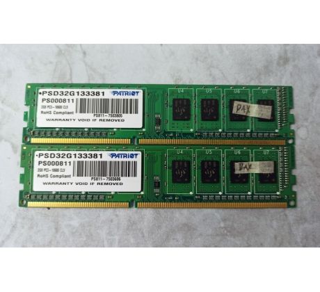 DDR3 4GB /2x 2GB/ 1333MHz Patriot